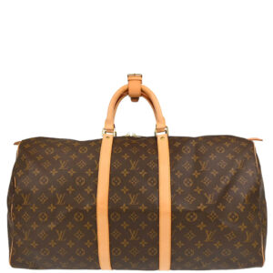 Louis Vuitton 2001 Monogram Keepall 55 Travel Duffle Handbag M41424