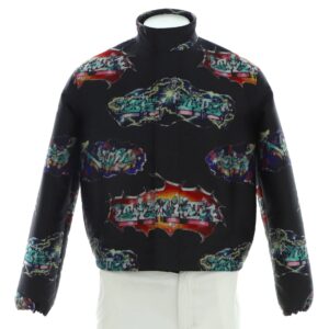 Men's Graffiti Logo Blouson Jacket Printed Nylon
