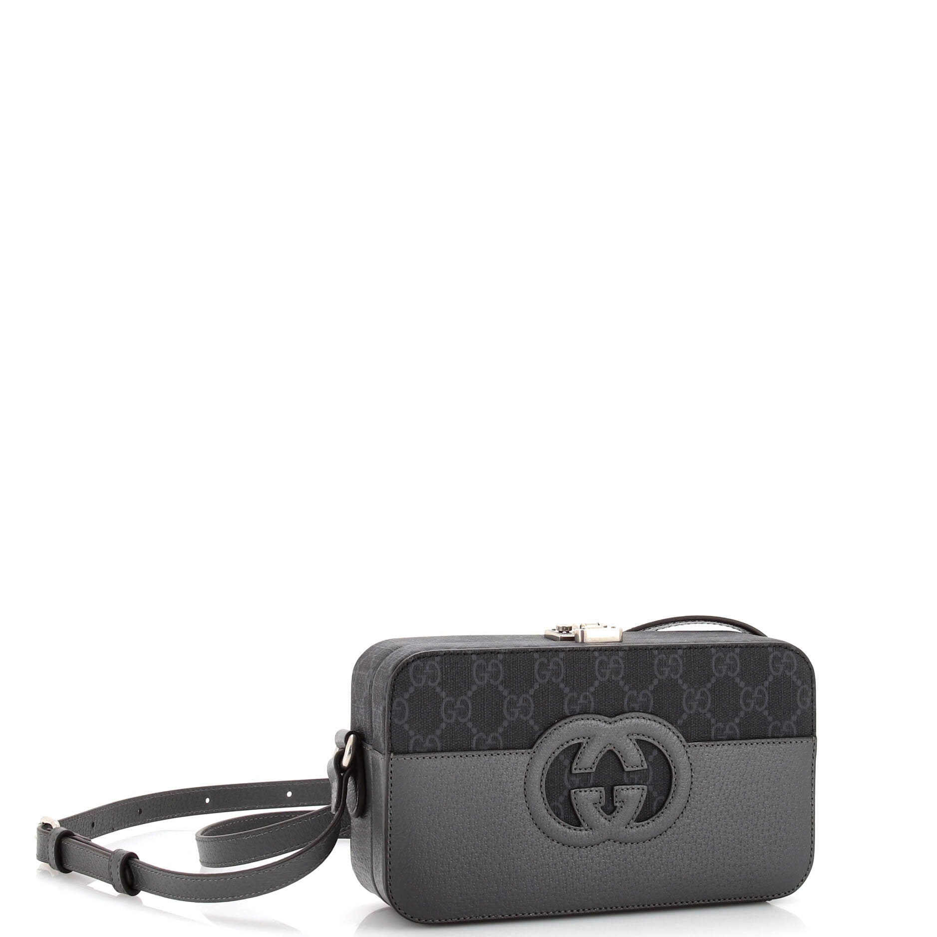 Padlock Interlocking G Crossbody Bag GG Coated Canvas and Leather Mini – Image 2