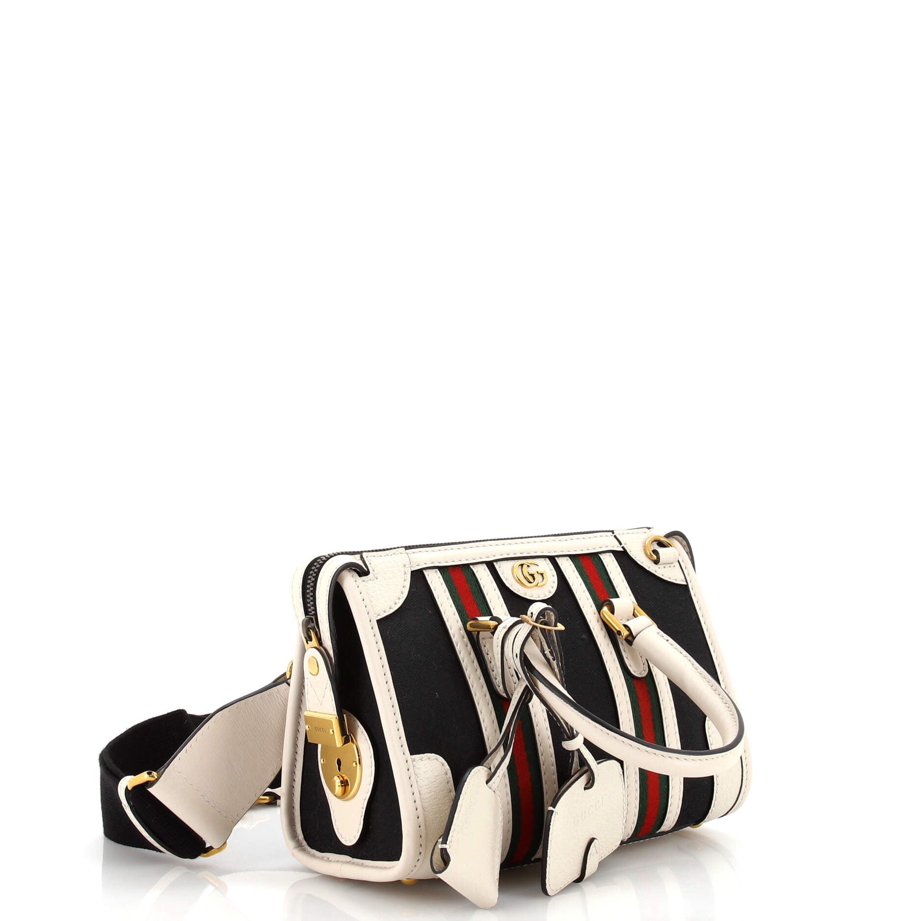 Bauletto Top Handle Bag GG Canvas and Leather Small – Image 2