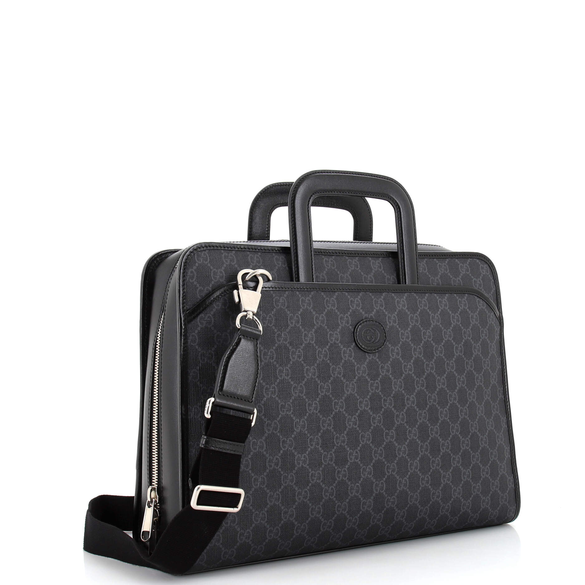 Interlocking G Patch Convertible Briefacase GG Coated Canvas – Image 2