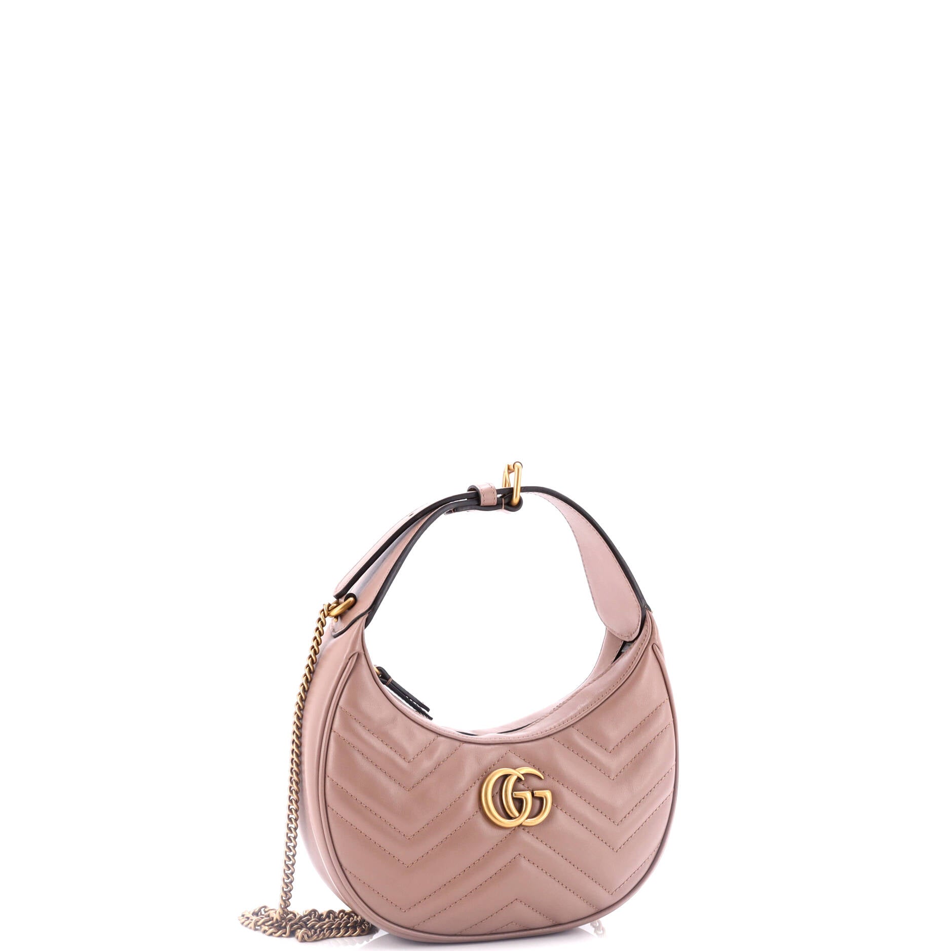 GG Marmont Half Moon Hobo Leather Mini – Image 2