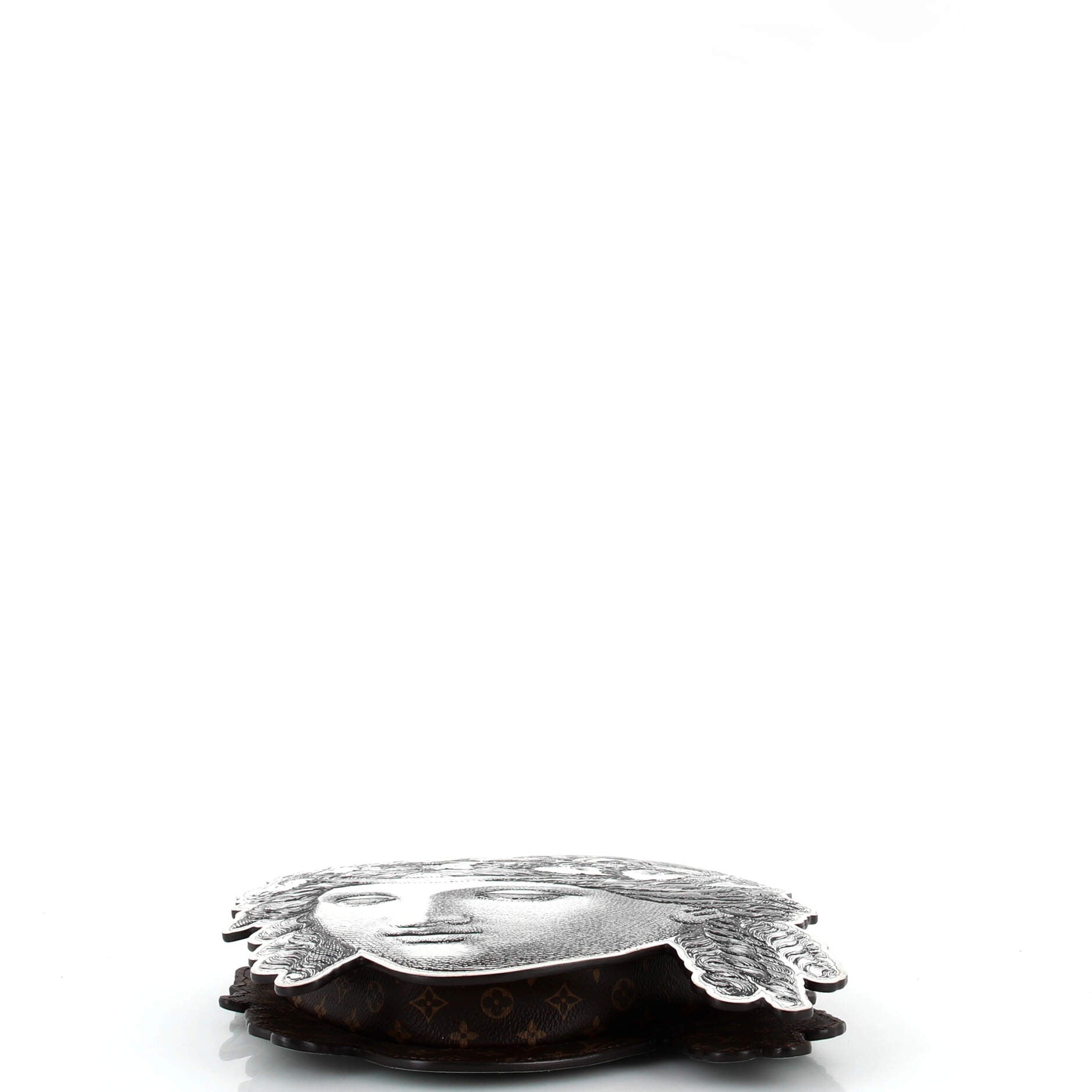 Pochette Tete Limited Edition Fornasetti Architettura Print Leather and Monogram Canvas – Image 4