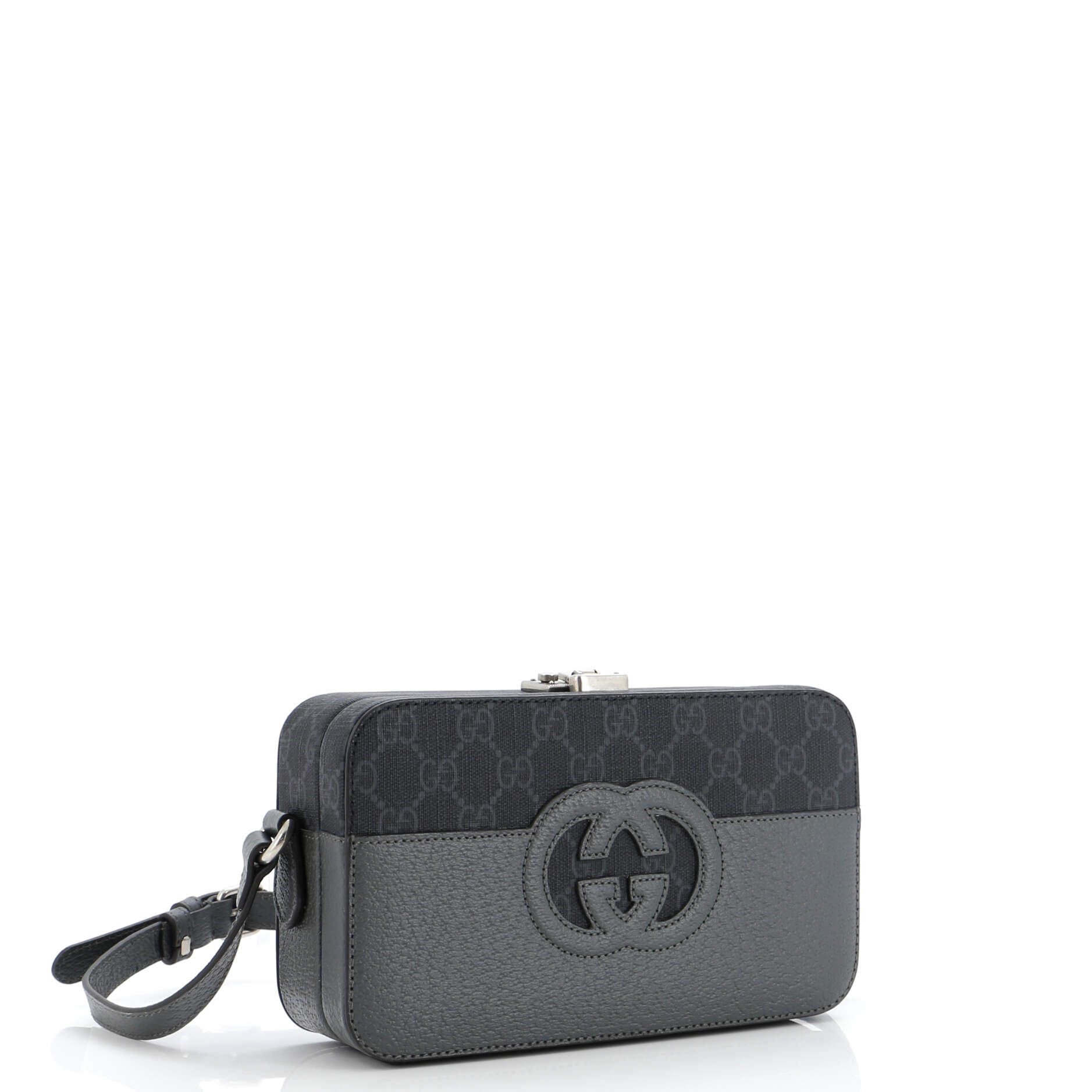 Padlock Interlocking G Crossbody Bag GG Coated Canvas and Leather Mini – Image 2