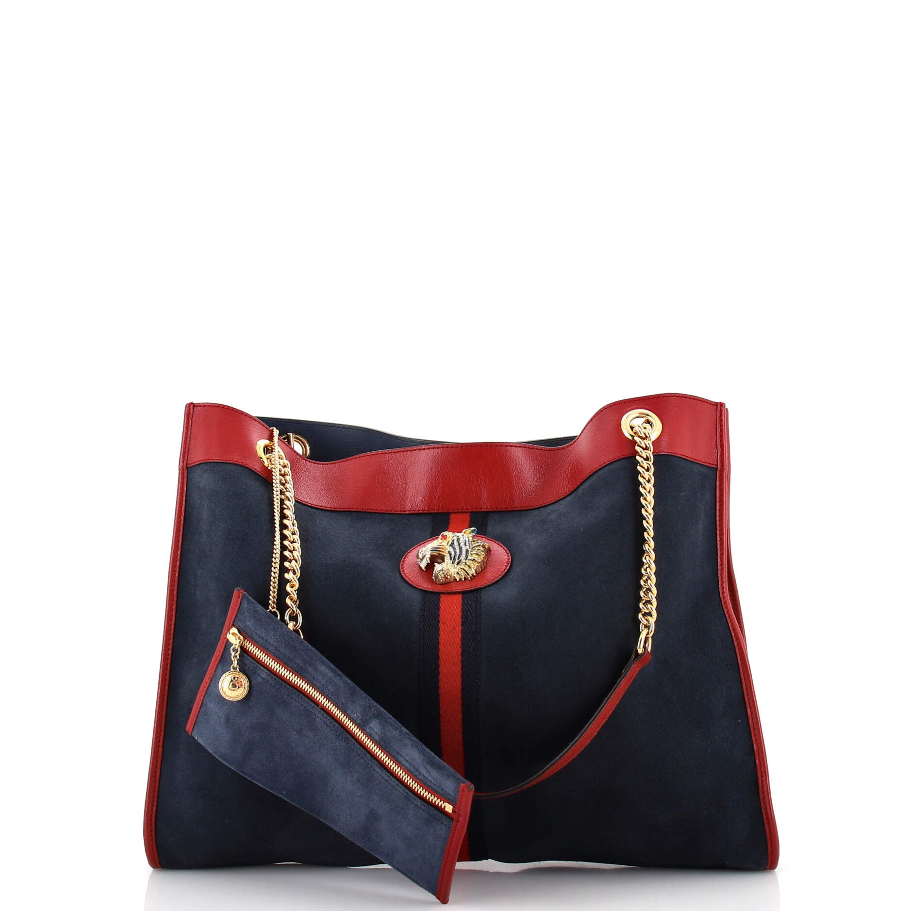 Rajah Chain Tote Suede Large – Image 2