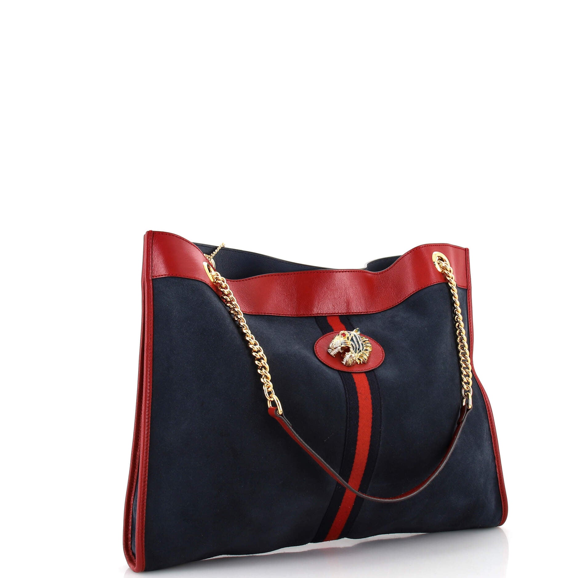 Rajah Chain Tote Suede Large – Image 3