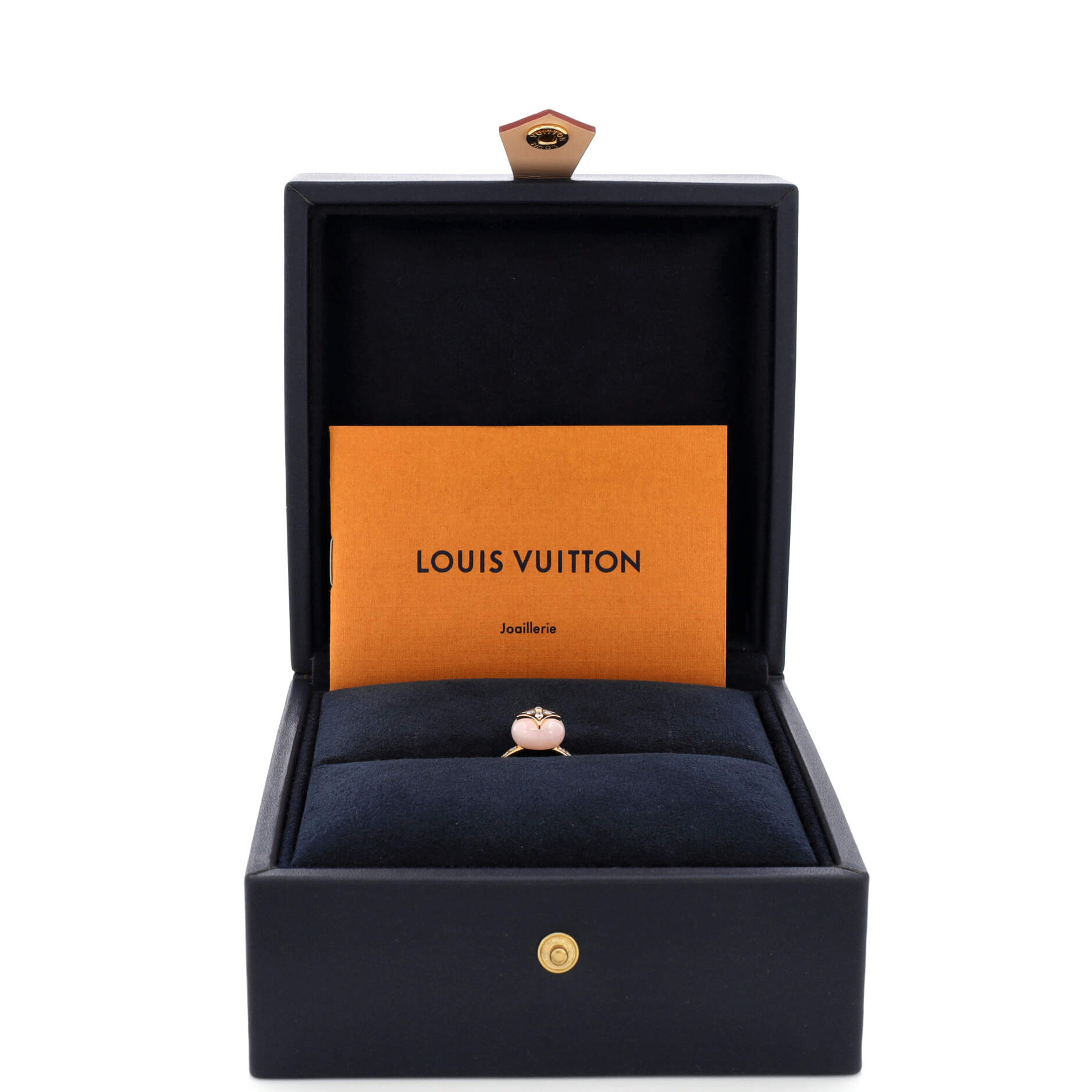 B Blossom Ring 18K Rose Gold and 18K White Gold with Pink Opal and Diamonds – Image 2