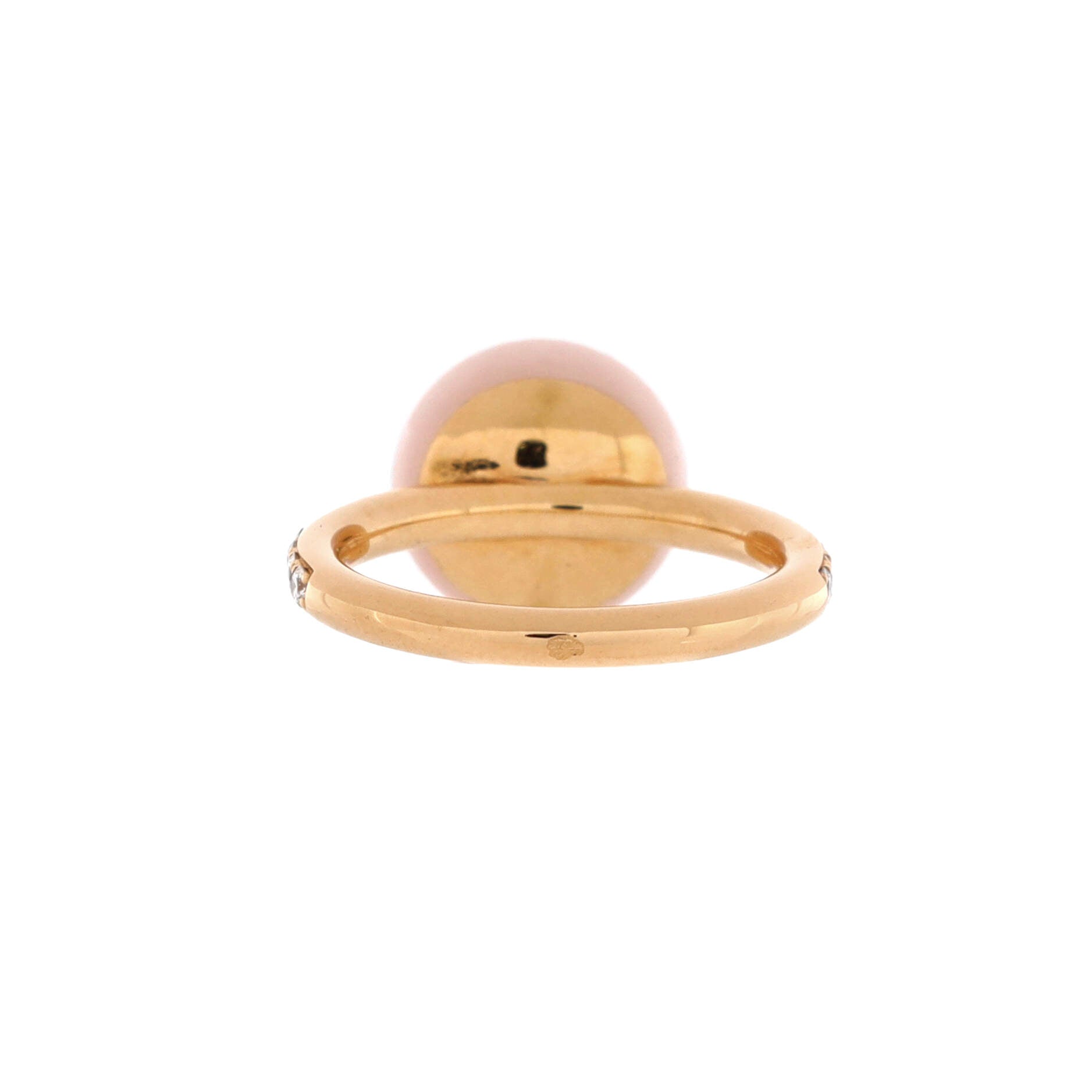 B Blossom Ring 18K Rose Gold and 18K White Gold with Pink Opal and Diamonds – Image 3