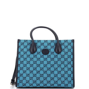 Structured Top Handle Open Tote GG Canvas Small