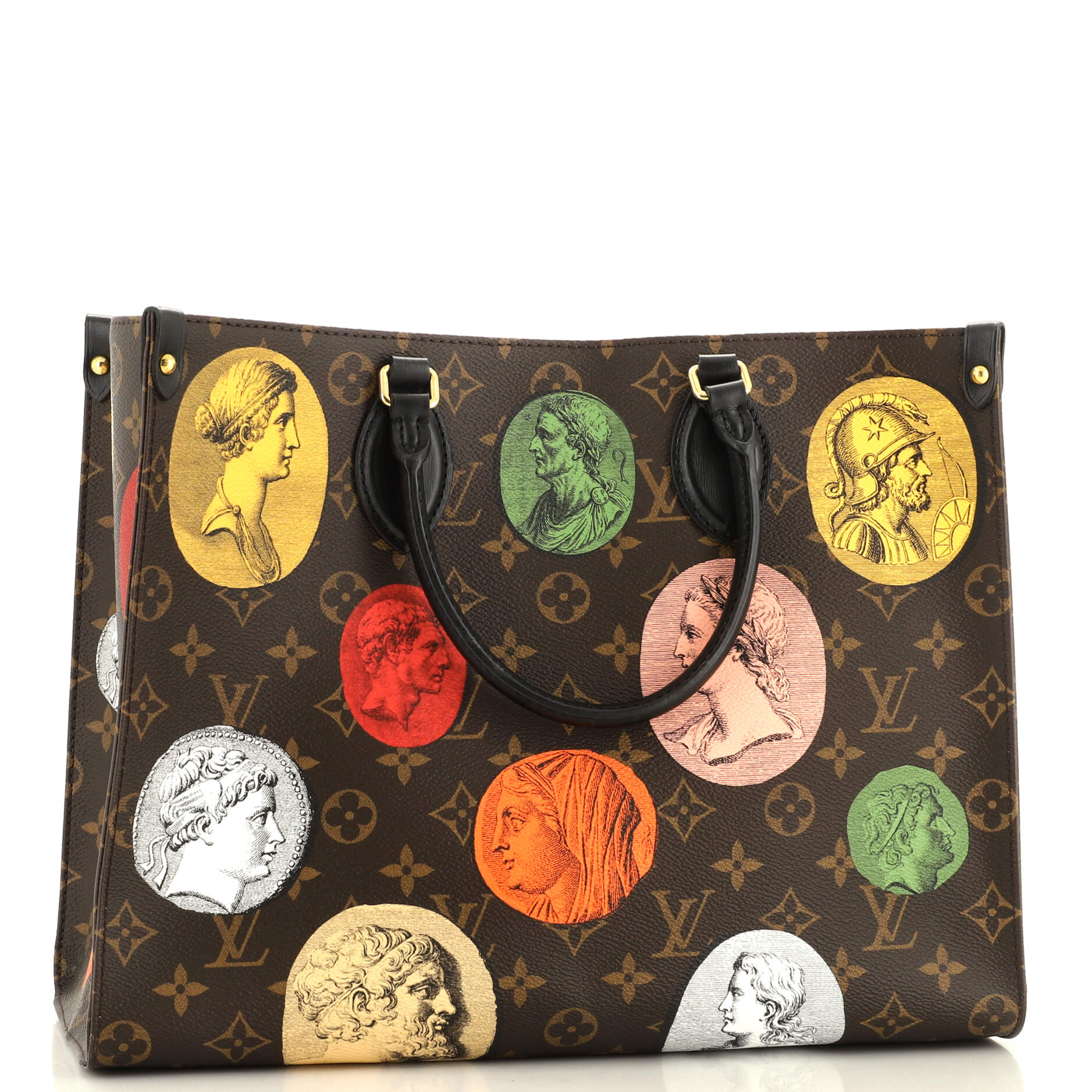 OnTheGo Tote Limited Edition Fornasetti Cameo Monogram Canvas MM – Image 2