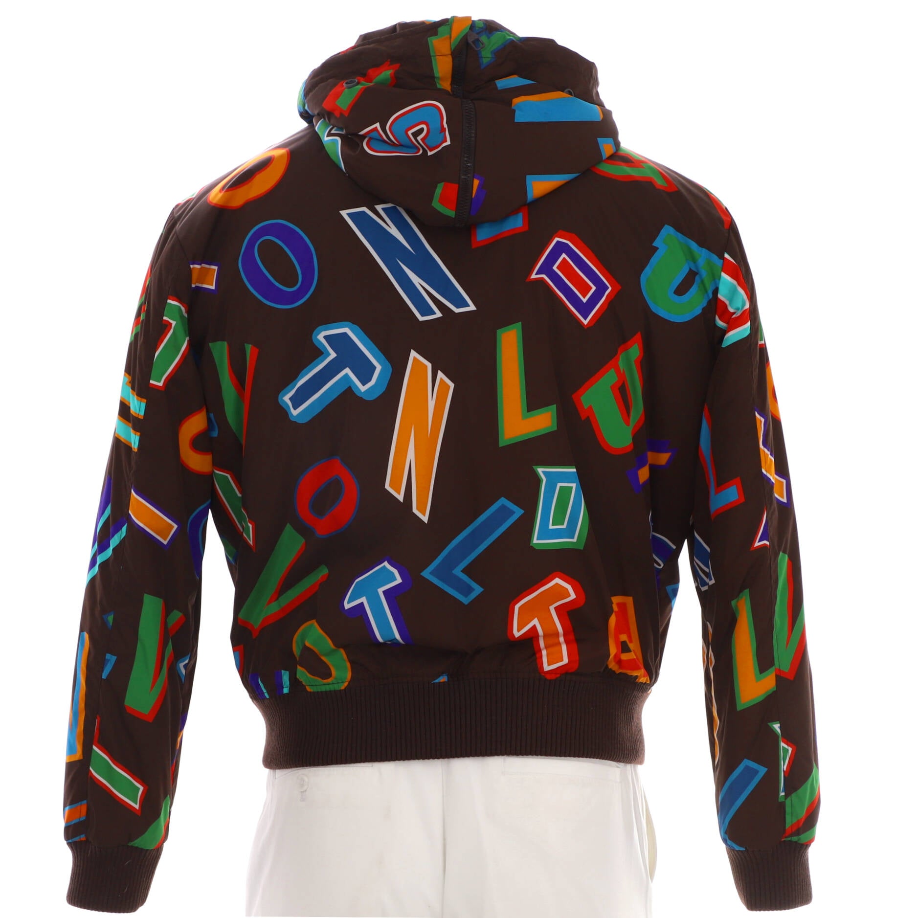 Men's LV x NBA Letters Hooded Blouson Jacket Printed Polyamide – Image 2