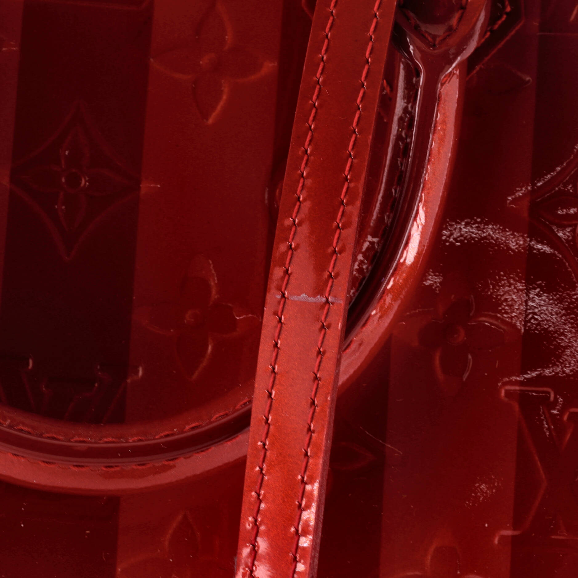 Alma Handbag Limited Edition Monogram Vernis Rayures BB – Image 8