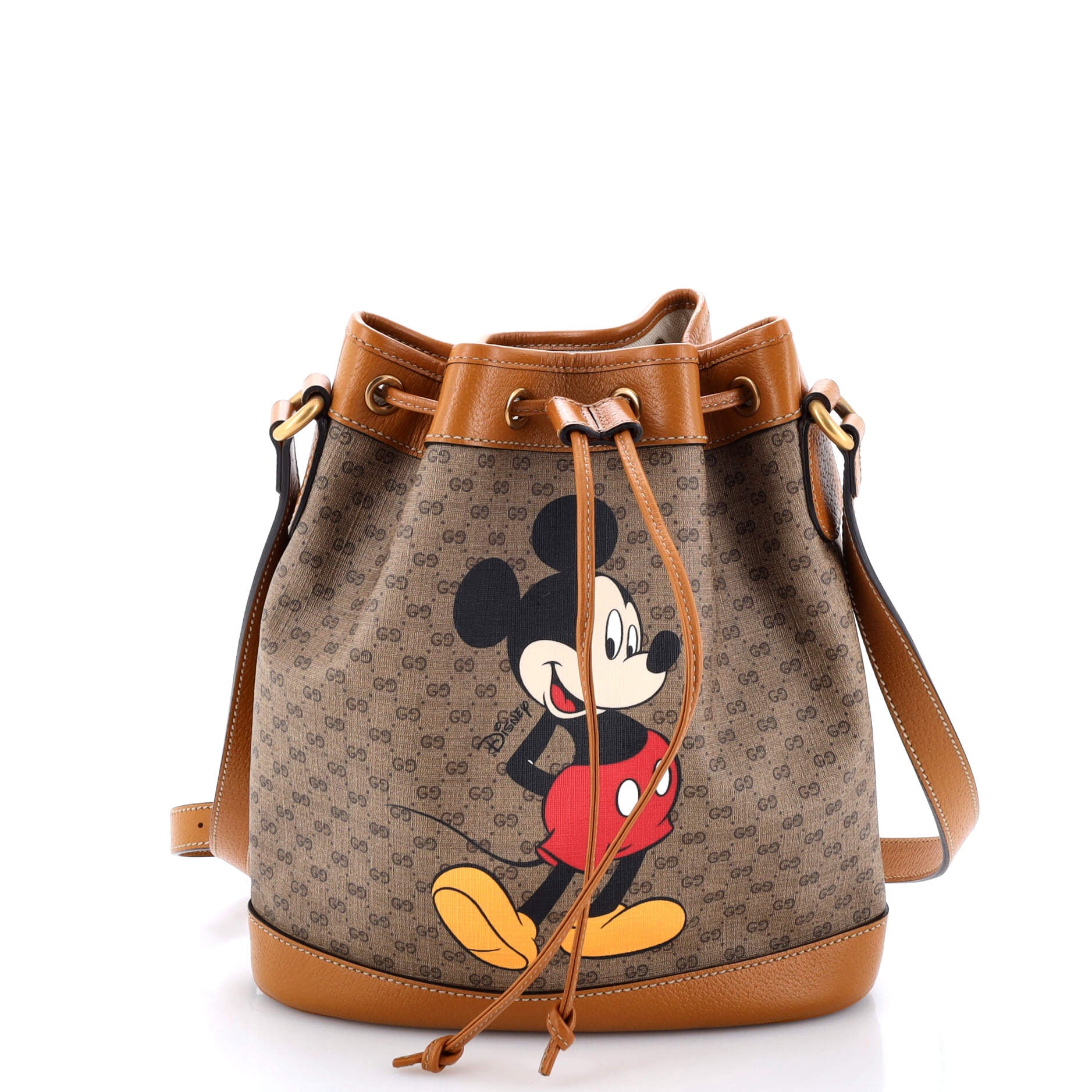 Disney Mickey Mouse Bucket Bag Printed Mini GG Coated Canvas