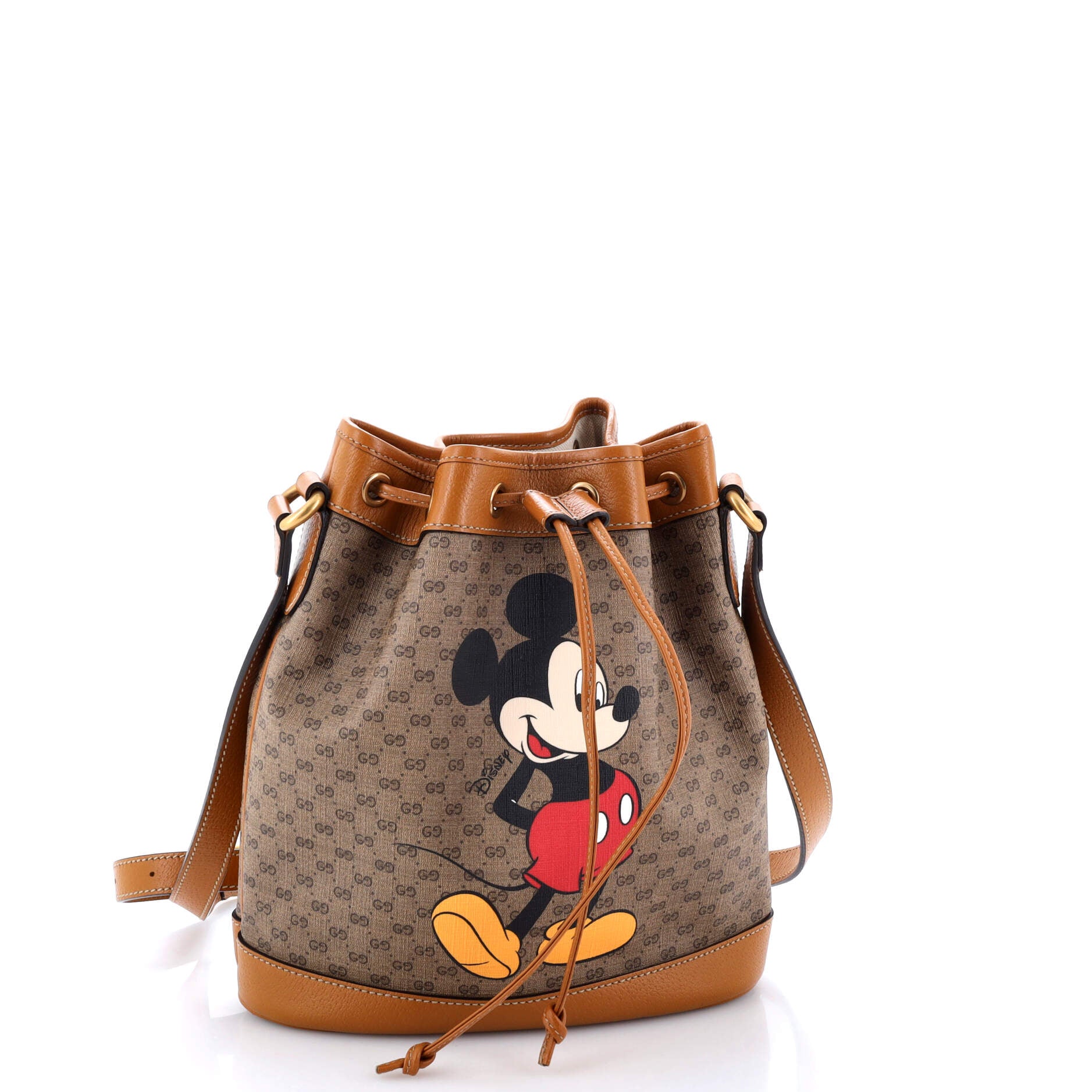 Disney Mickey Mouse Bucket Bag Printed Mini GG Coated Canvas – Image 2
