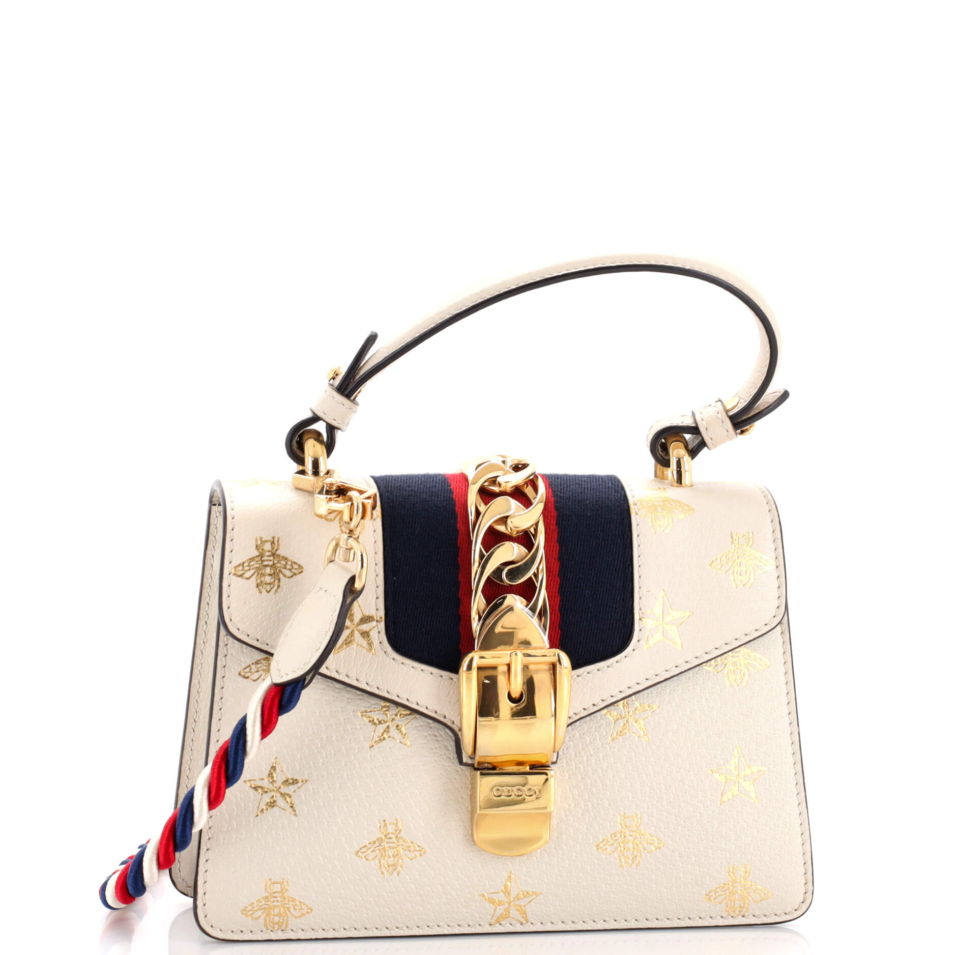 Sylvie Top Handle Bag Printed Leather Mini – Image 2