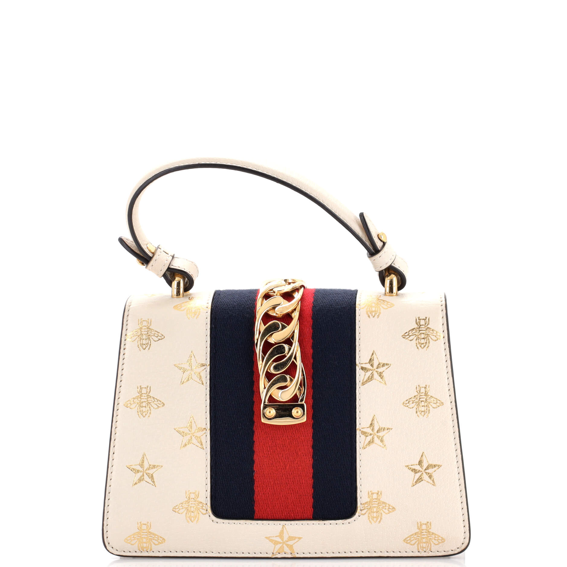 Sylvie Top Handle Bag Printed Leather Mini – Image 3