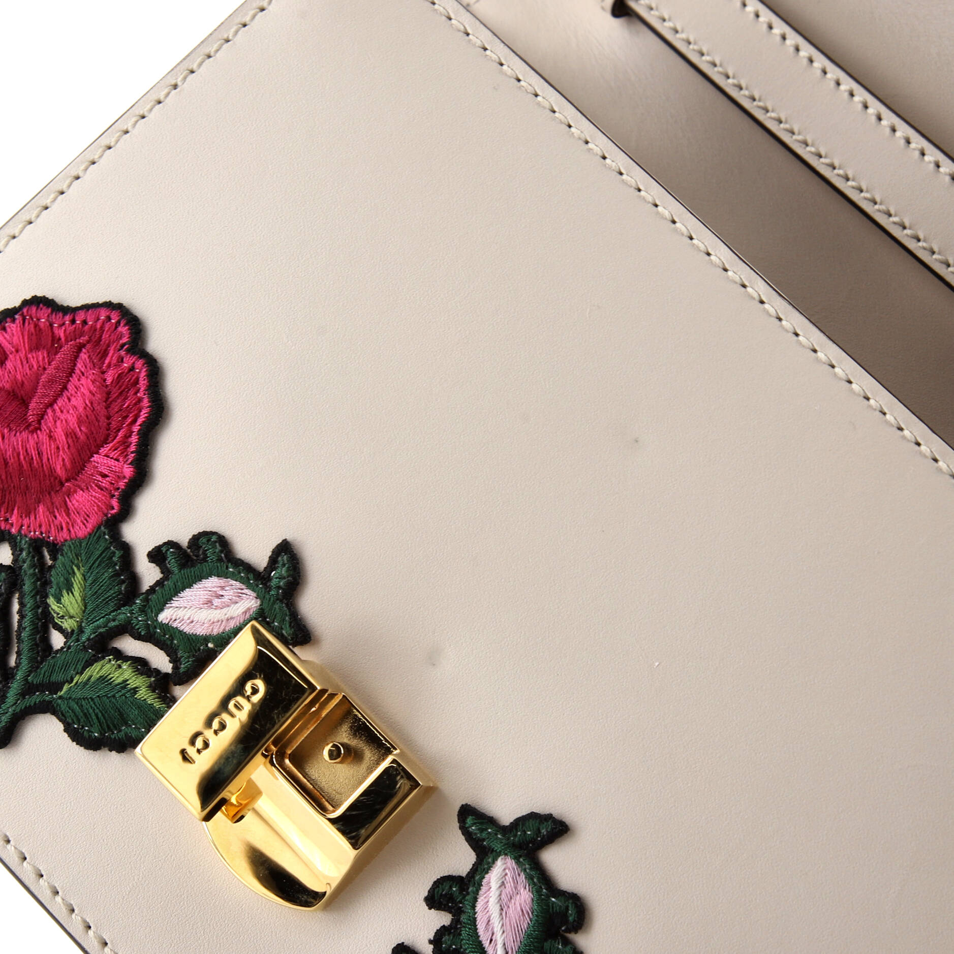 Sylvie Top Handle Bag Embroidered Leather Mini – Image 8