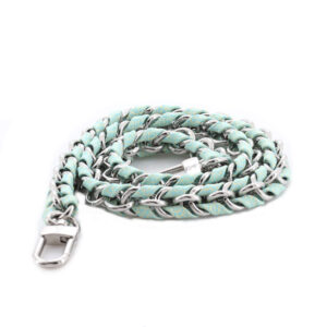 Multi Pochette Accessoires Woven Chain Strap Leather and Metal