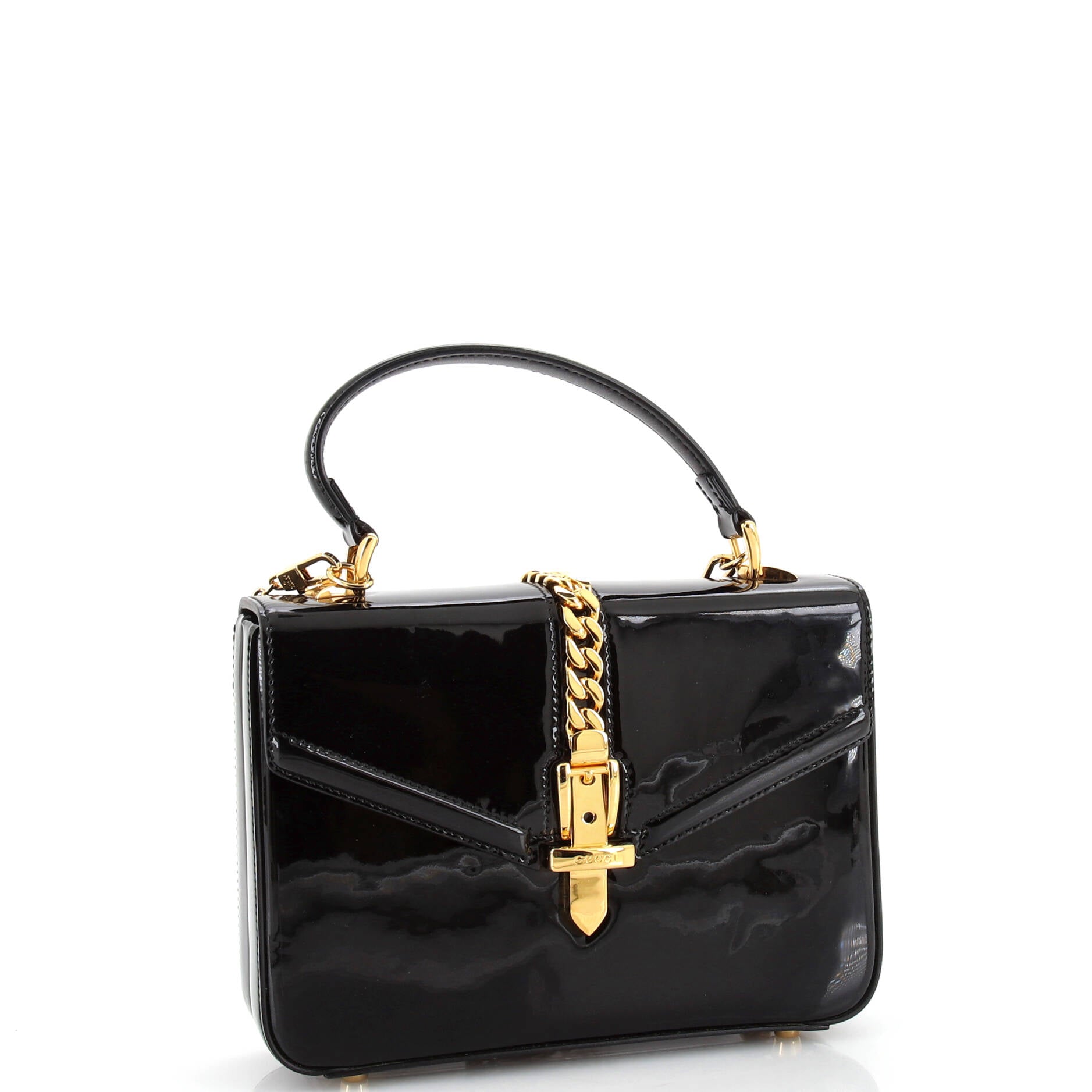 Sylvie 1969 Top Handle Bag Patent Mini – Image 2