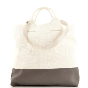 Logo Embossed Open Tote Canvas