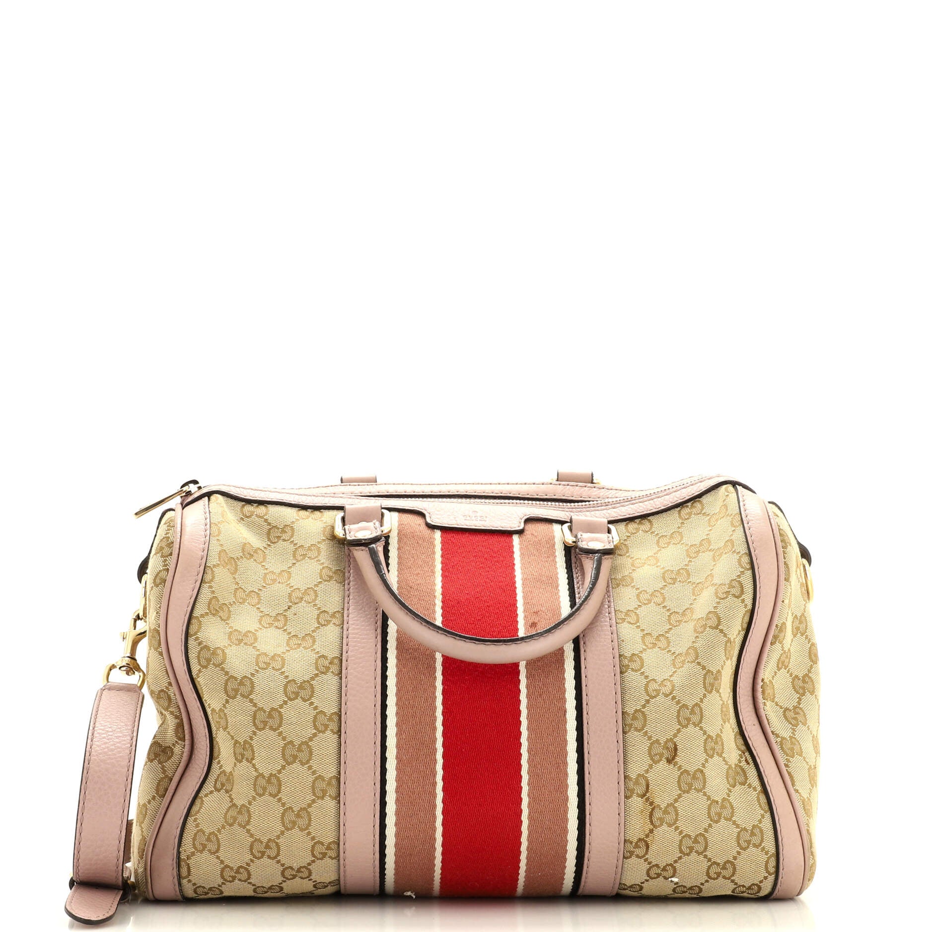 Vintage Web Boston Bag GG Canvas Medium