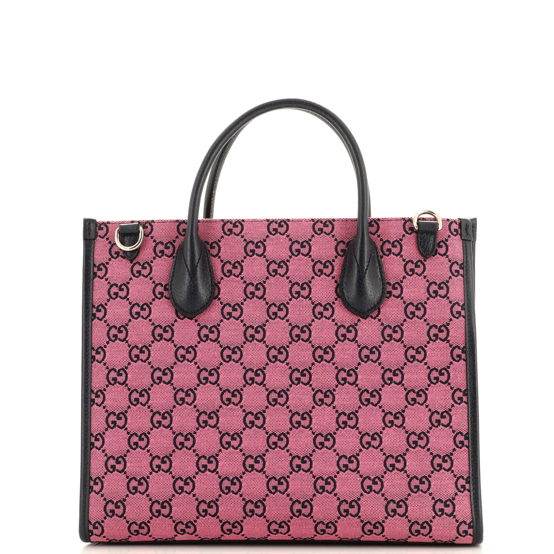 Structured Top Handle Open Tote GG Canvas Small – Image 3