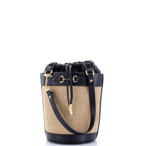 Horsebit 1955 Bucket Bag Leather and Canvas Small