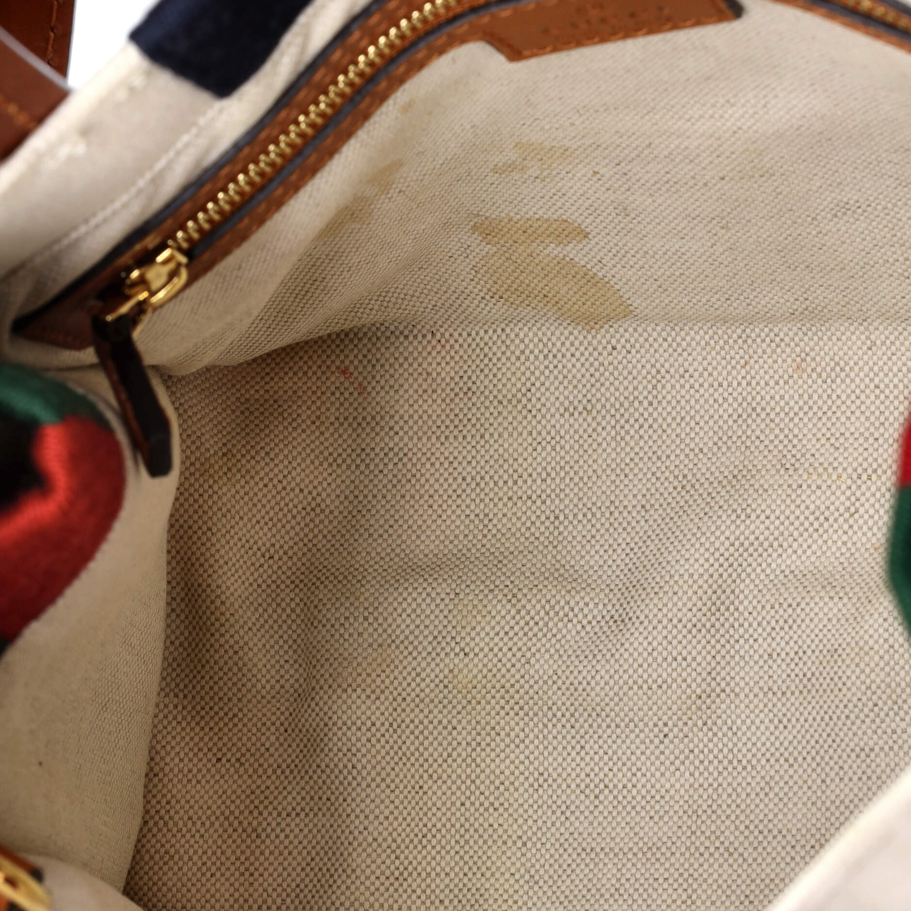 Interlocking G Web Tote Canvas Small – Image 5