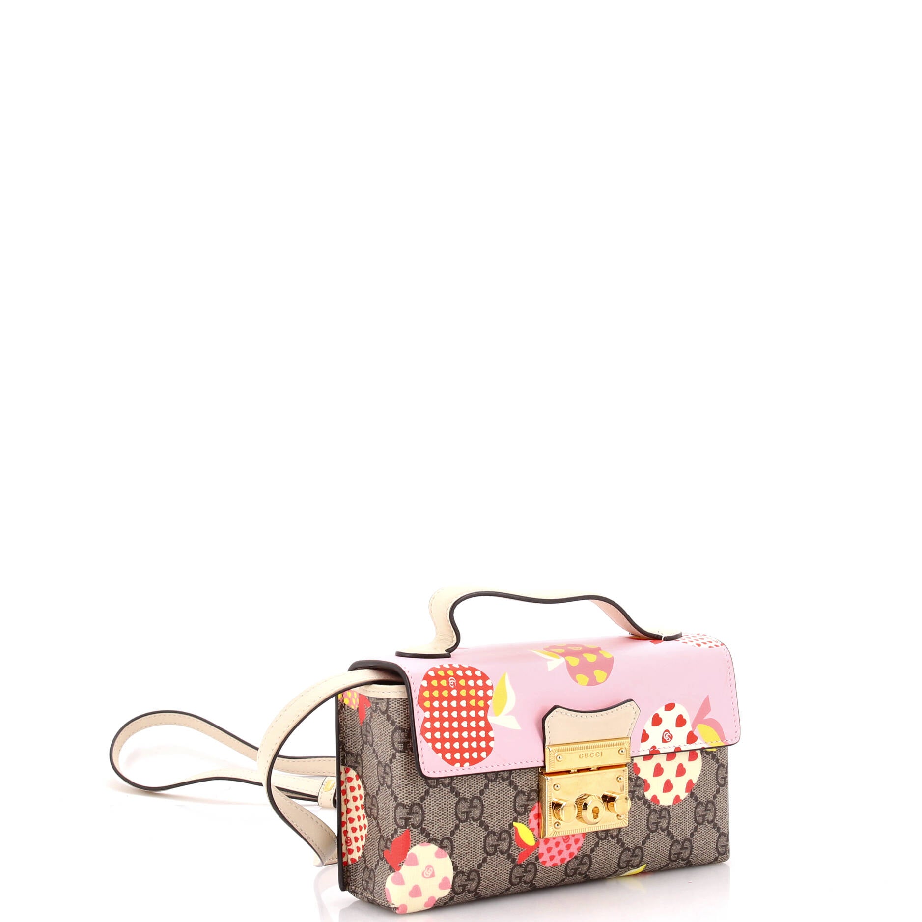 Padlock Top Handle Bag Printed GG Coated Canvas and Leather Mini – Image 2