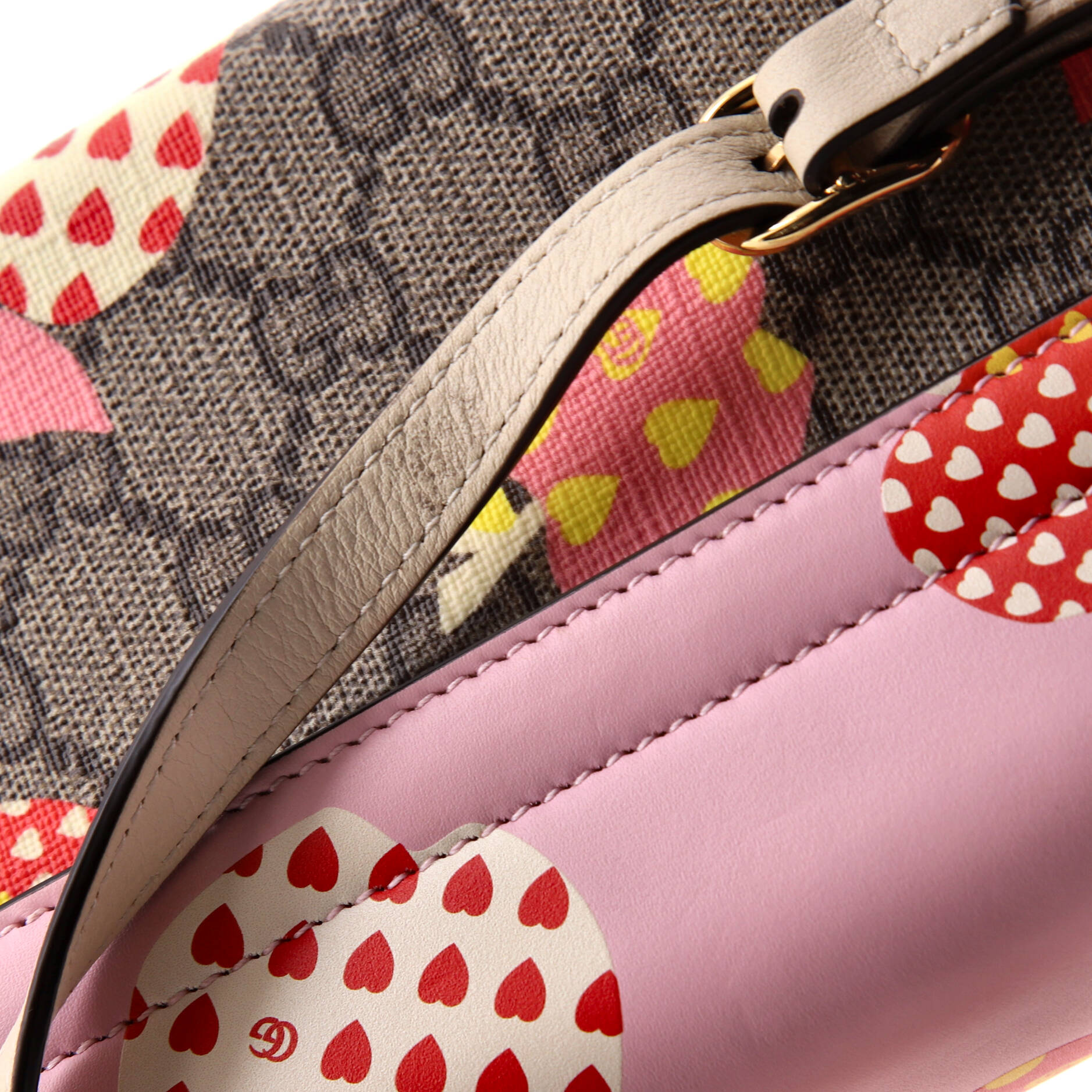 Padlock Top Handle Bag Printed GG Coated Canvas and Leather Mini – Image 7