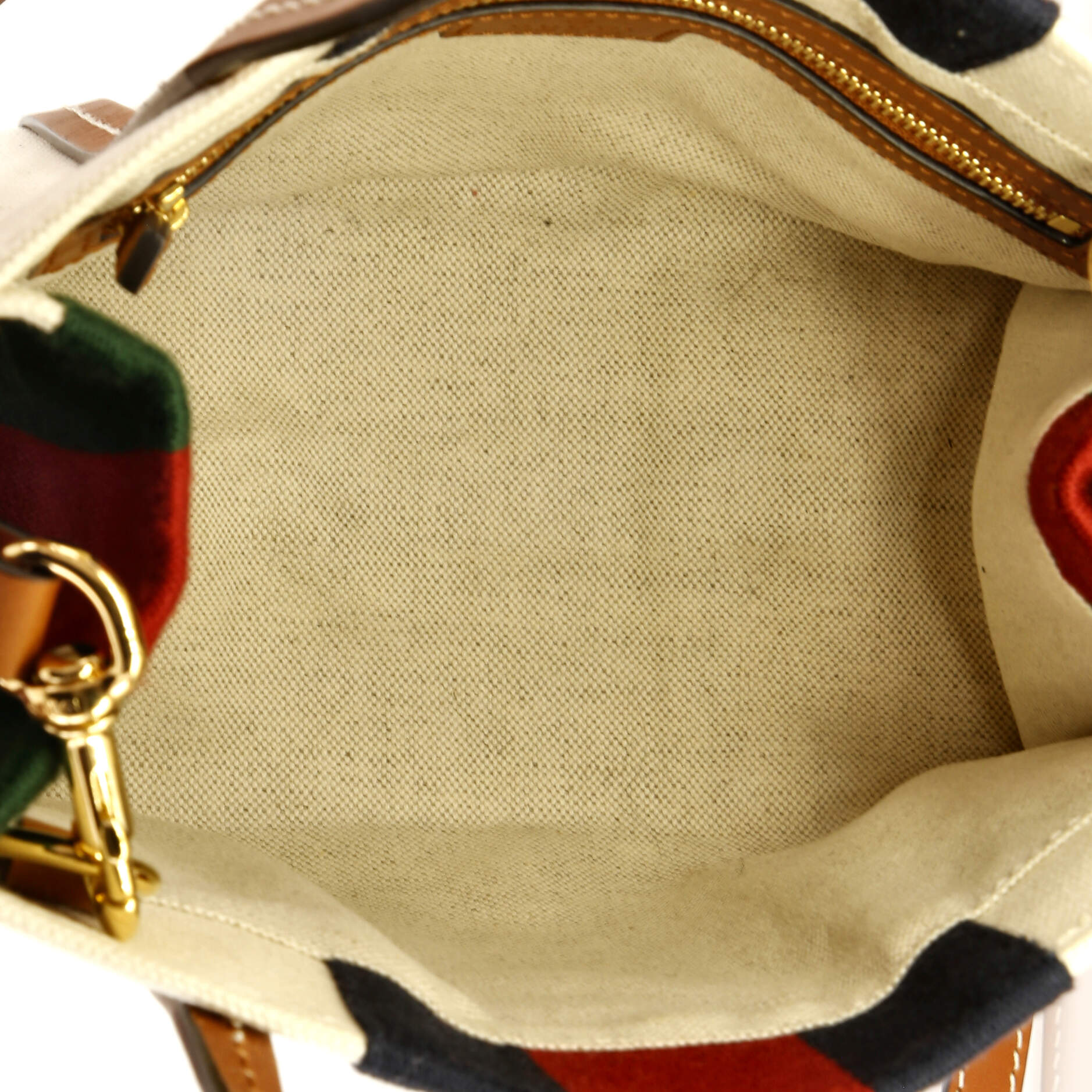 Interlocking G Web Tote Canvas Small – Image 5