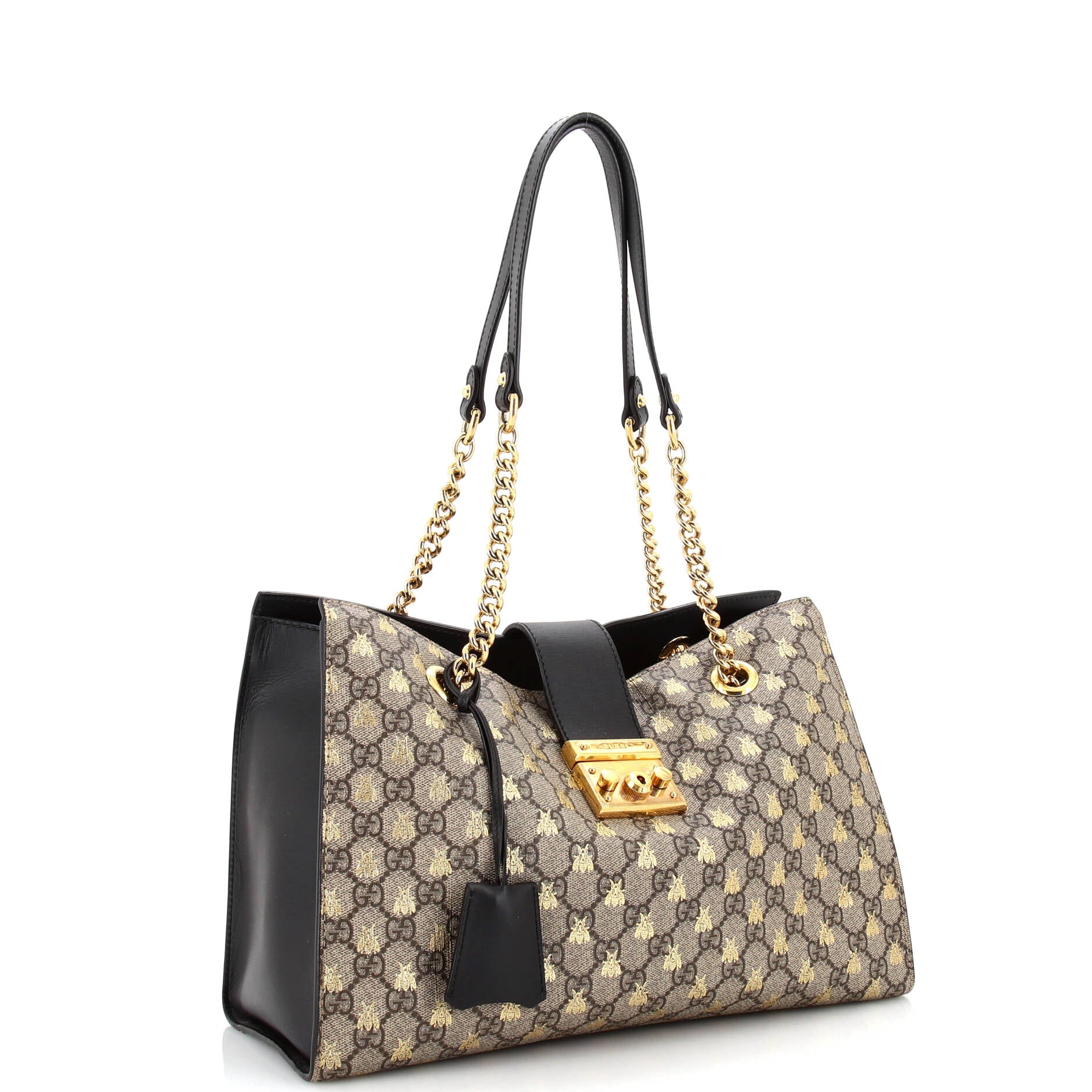 Padlock Chain Tote Printed GG Coated Canvas Medium – Image 2