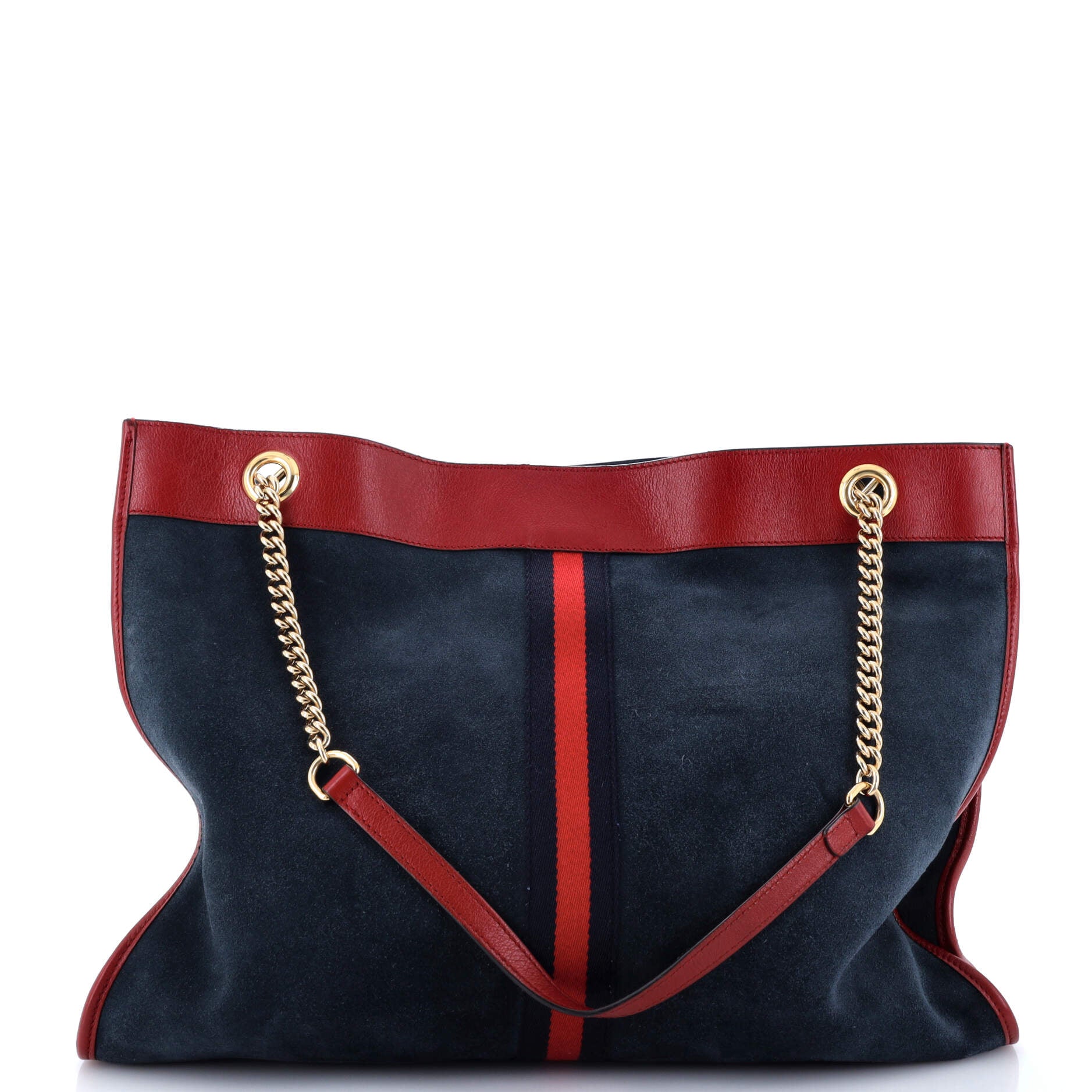 Rajah Chain Tote Suede with Applique Large – Image 4