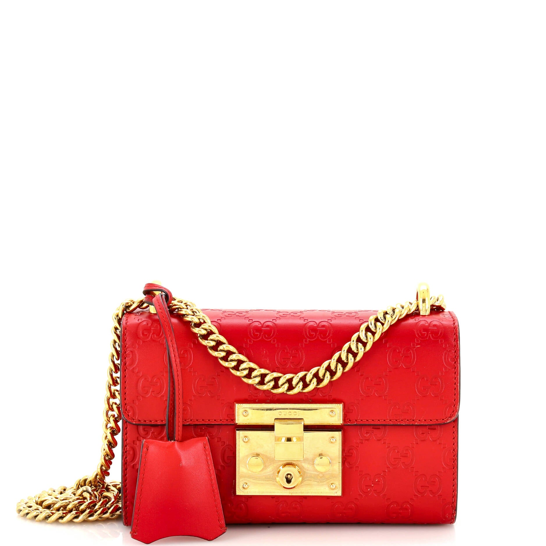 Padlock Shoulder Bag Guccissima Leather Small