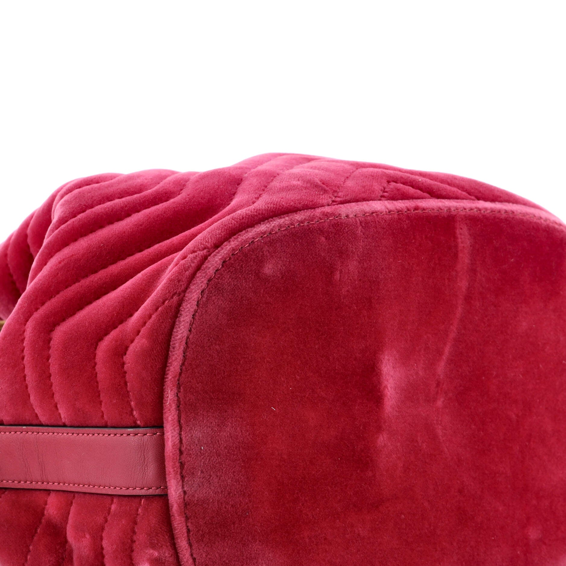 GG Marmont Bucket Bag Matelasse Velvet Small – Image 6