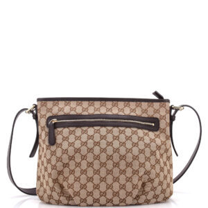 Front Zip Messenger GG Canvas Medium