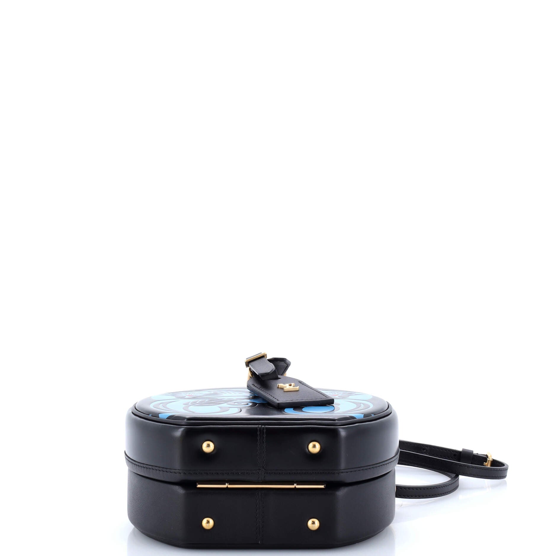 Petite Boite Chapeau Bag Anachro Bleu Printed Calfskin – Image 4