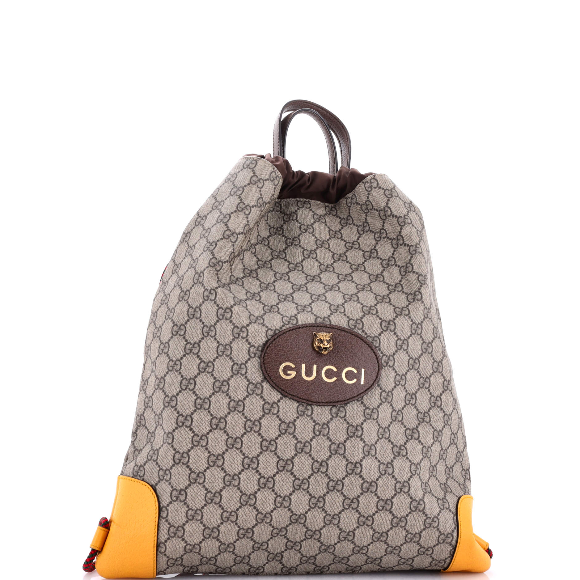 Neo Vintage Drawstring Backpack GG Coated Canvas Large – Image 2