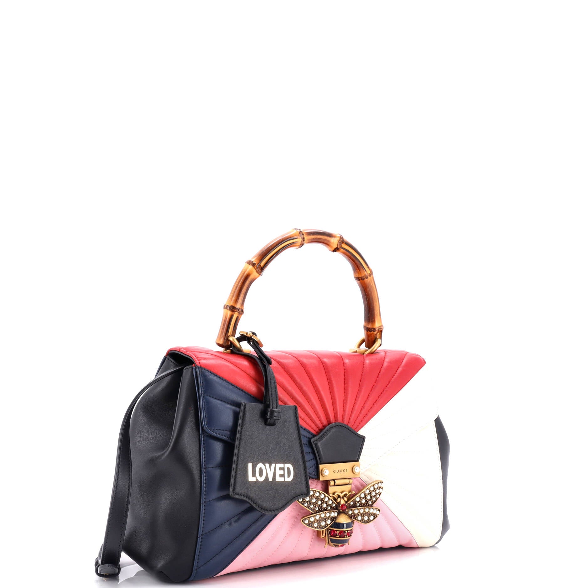 Queen Margaret Top Handle Bag Multicolor Quilted Leather Medium – Image 2