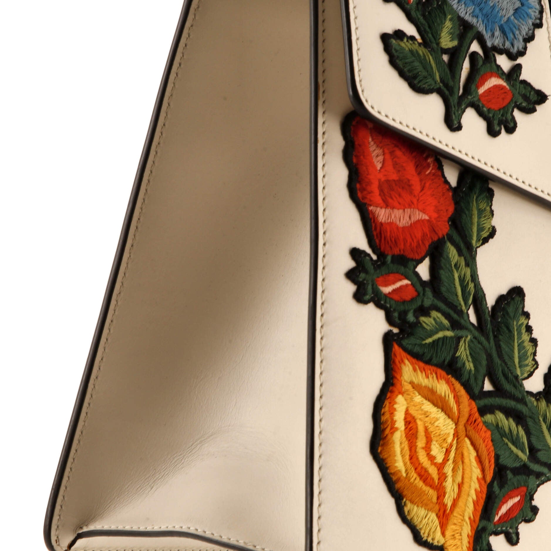Sylvie Top Handle Bag Embroidered Leather Medium – Image 7