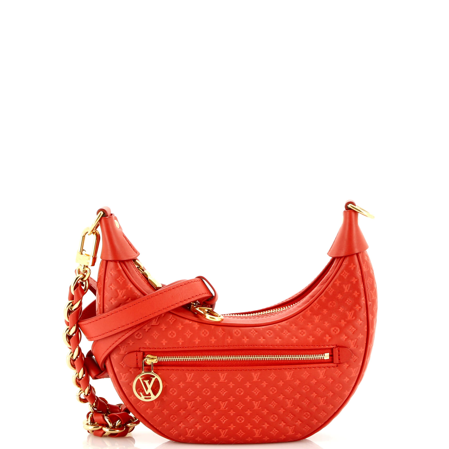 Loop Handbag Nanogram Embossed Leather