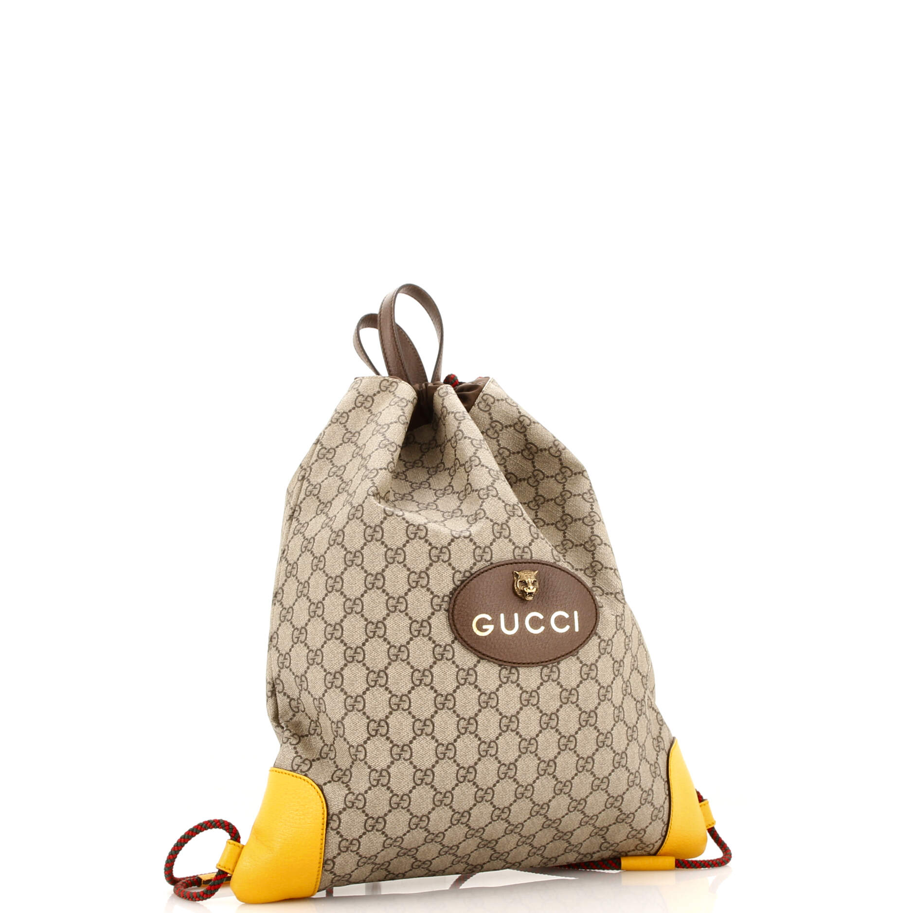 Neo Vintage Drawstring Backpack GG Coated Canvas Large – Image 2