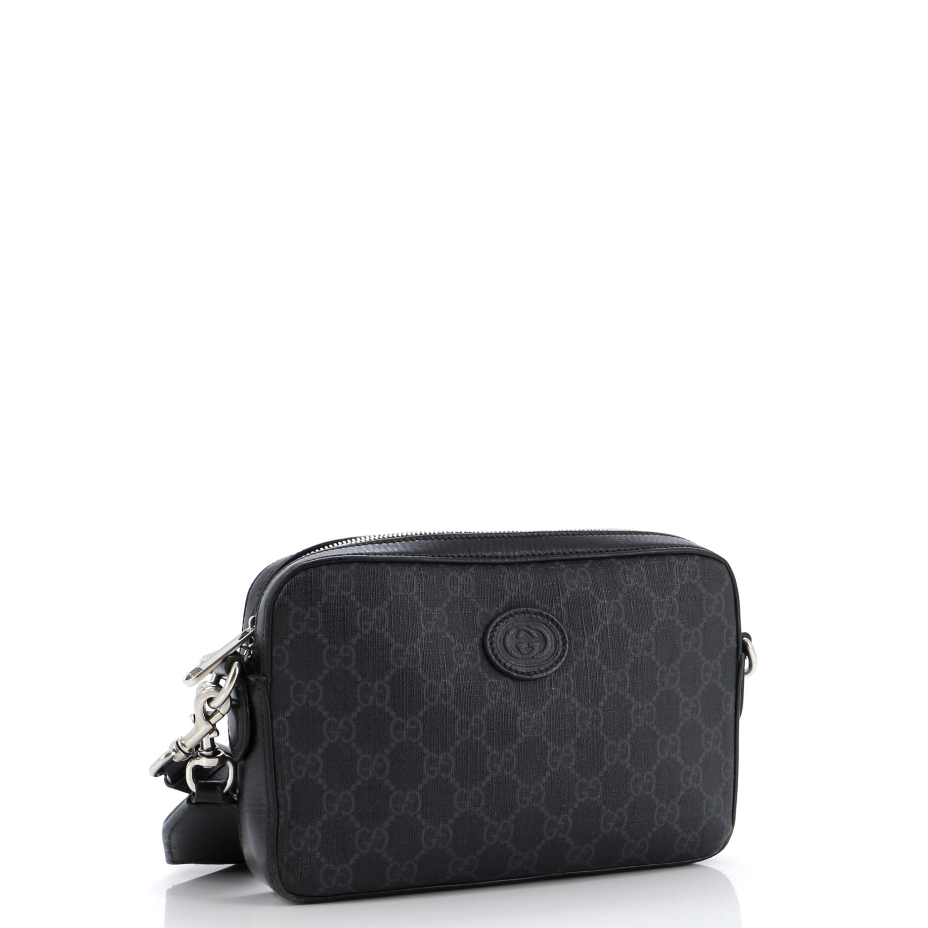 Interlocking G Patch Shoulder Bag GG Coated Canvas Small – Image 2