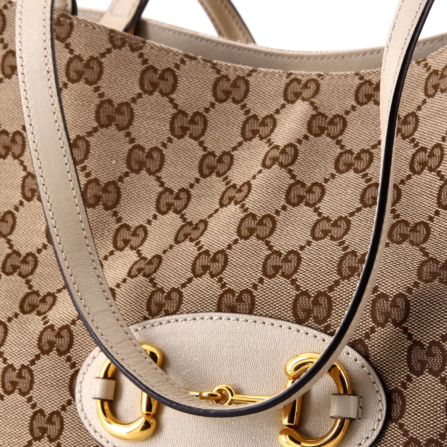 Horsebit 1955 Tote GG Canvas with Leather Medium – Image 7