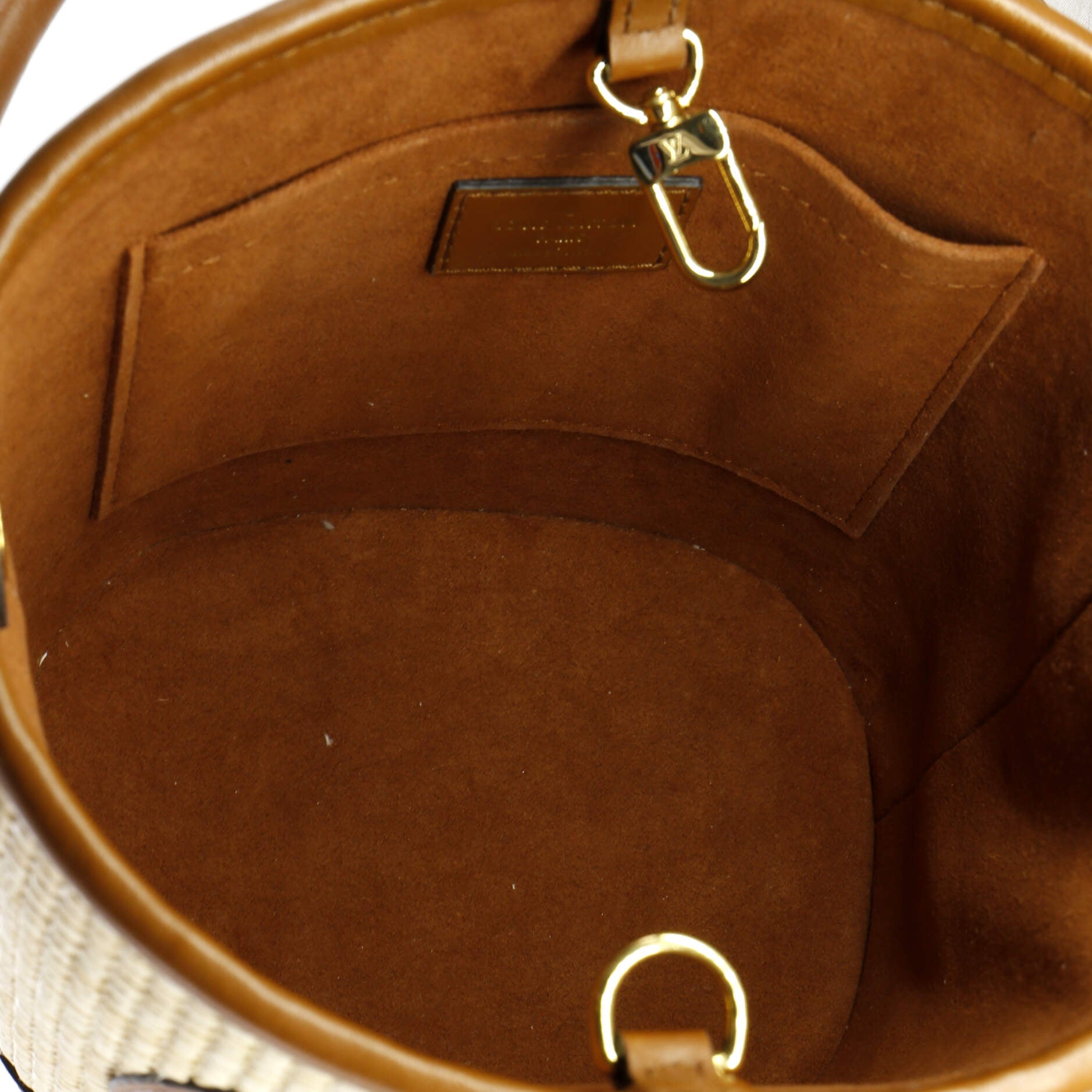 Petit Bucket NM Bag Raffia with Leather – Image 5