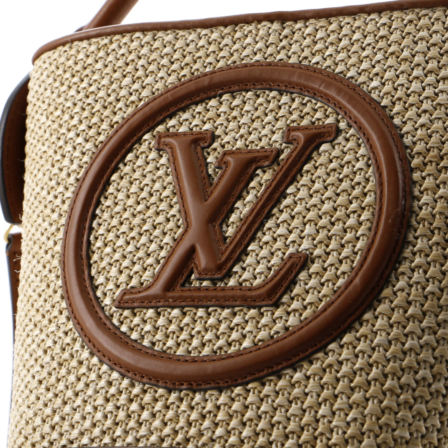 Petit Bucket NM Bag Raffia with Leather – Image 6