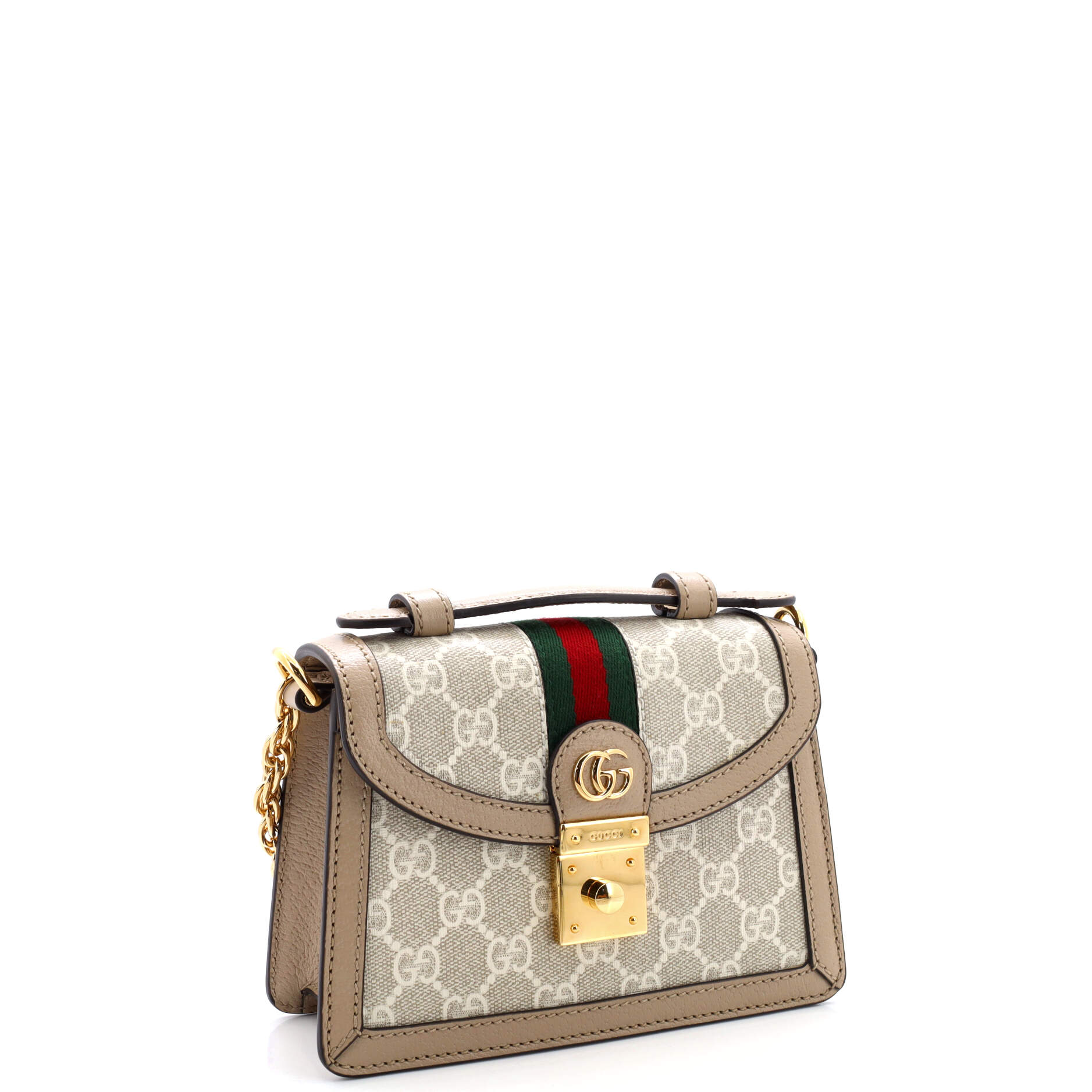 Ophidia Flap Top Handle Bag GG Coated Canvas Mini – Image 2