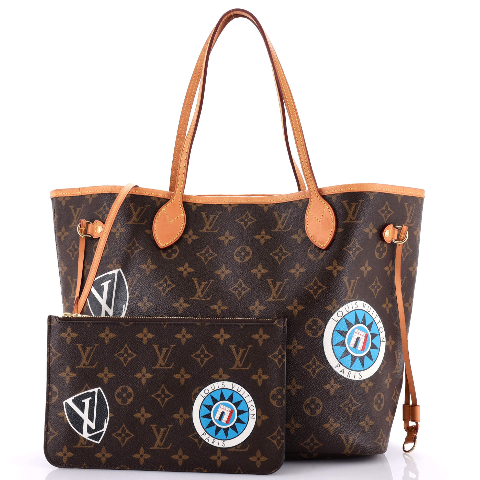 Neverfull NM Tote My World Tour Monogram Canvas MM – Image 2