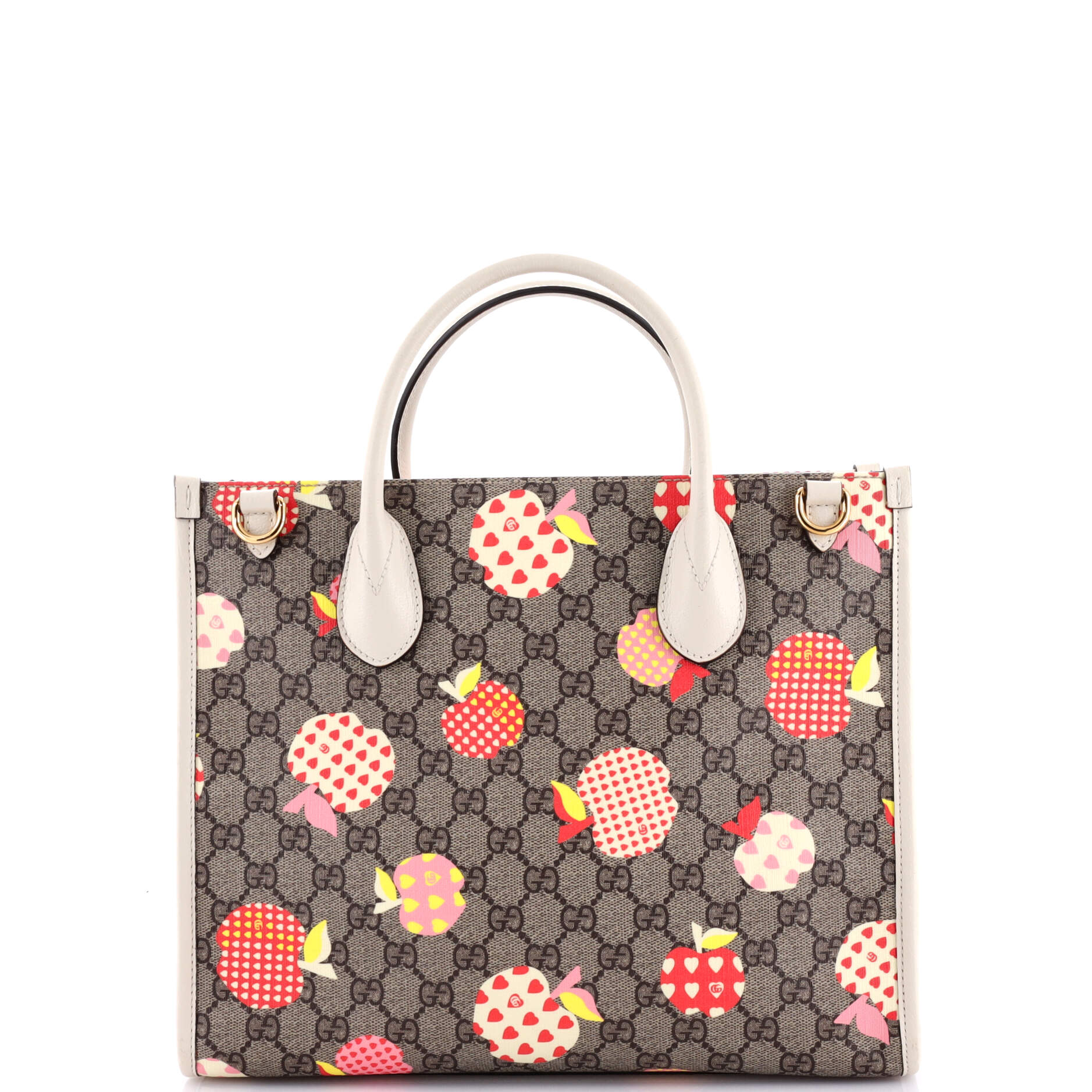 Structured Top Handle Open Tote Printed GG Coated Canvas Small – Image 3