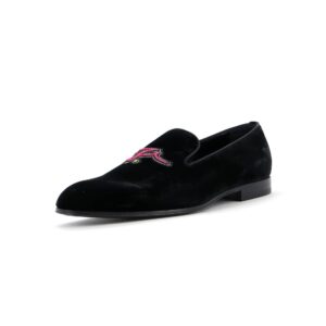 Men's Logo Loafers Embroidered Velvet